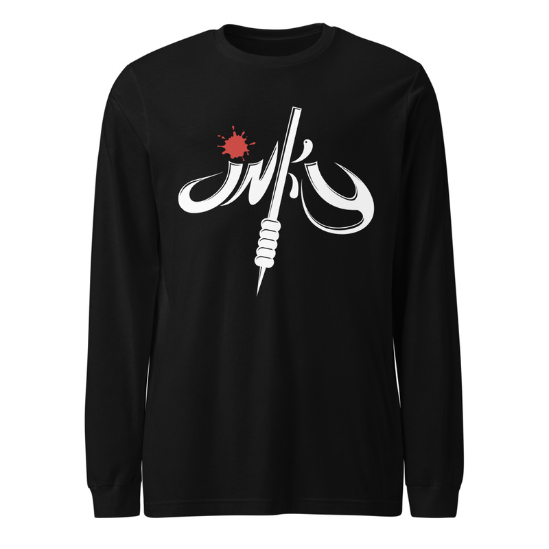 Inky Unisex Long Sleeve Tee Black